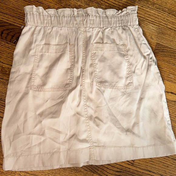 LOFT Womens A-Line Skirt Front Snap Button 100% Lyocell Khaki Sz 2 - Picture 3 of 4